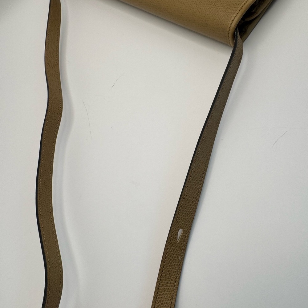 Vintage Christian Dior Crossbody Tan Leather Honeycomb Monogram Messenger - Picture 10 of 12